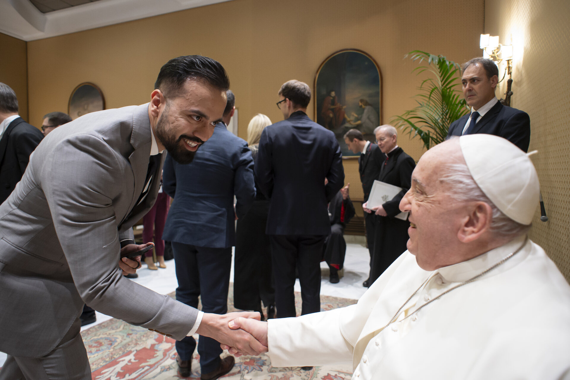 Muneeb Mushtaq meeting Pope Francis
